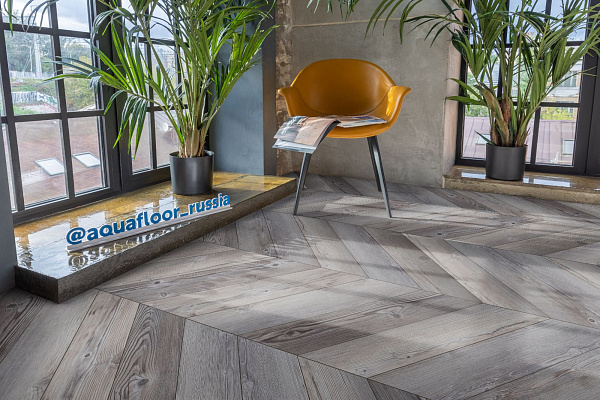LVT ламинат AquaFloor Parquet Glue Chevron AF2552PGCh