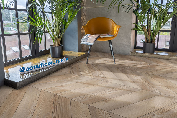 LVT ламинат AquaFloor Parquet Glue Chevron AF2555PGCh